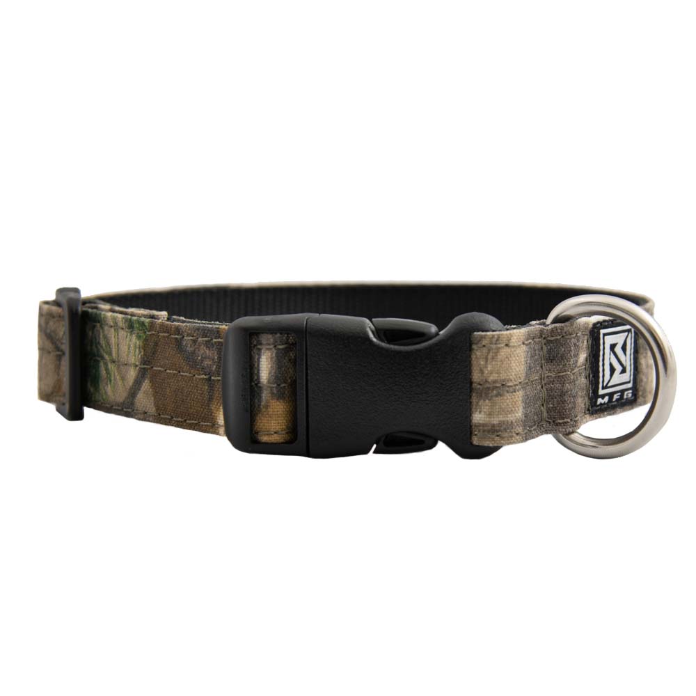 Revolution Mfg American Made camo dog collar. 1" adjustable collar made with American Made materials