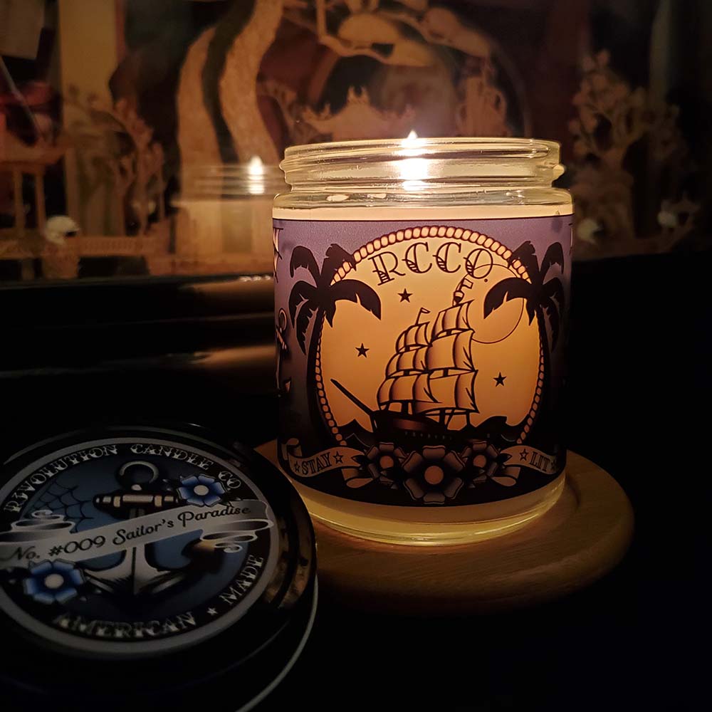 American Made Traditional Tattoo artwork candles