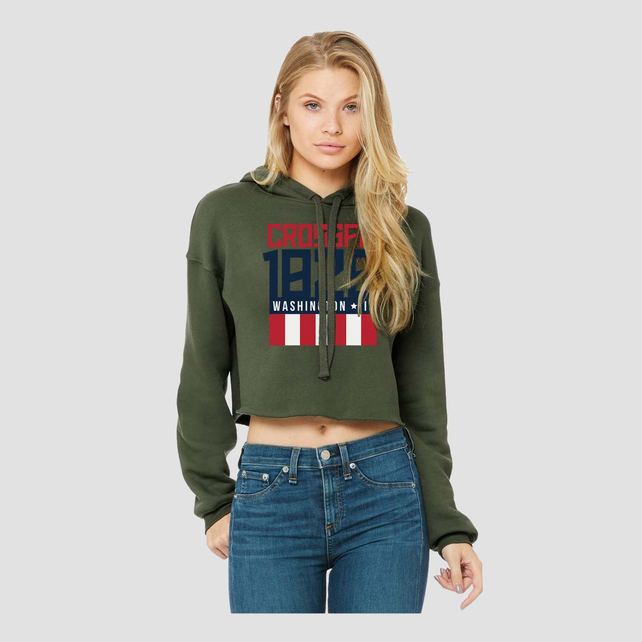 CF1825 R.W.B. Logo Women's Crop Hoodie