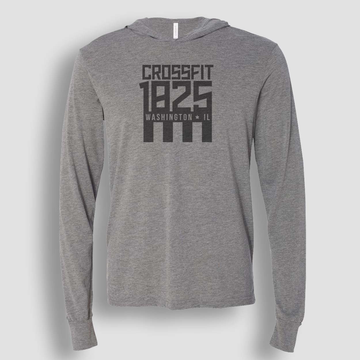 CF1825 Vintage Print Logo LS Hooded T-Shirt