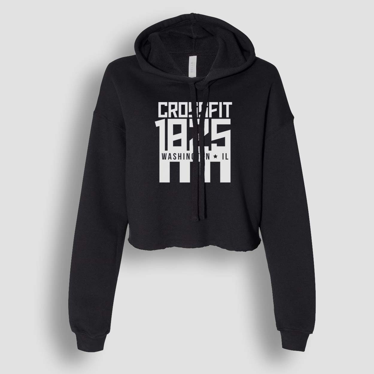 CF1825 White Logo Women's Crop Hoodie