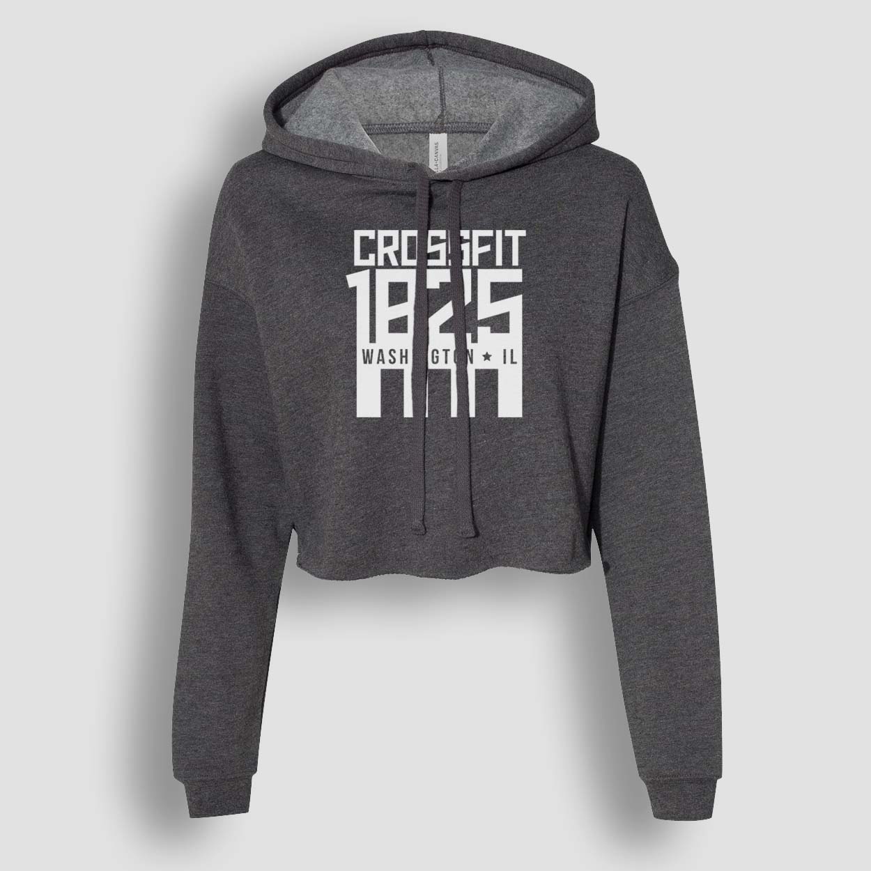 CF1825 White Logo Women's Crop Hoodie