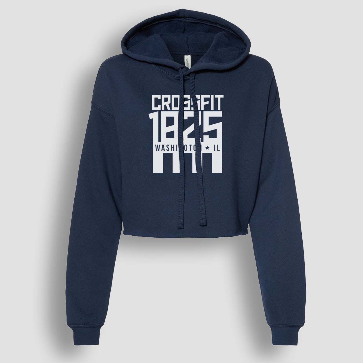 CF1825 White Logo Women's Crop Hoodie