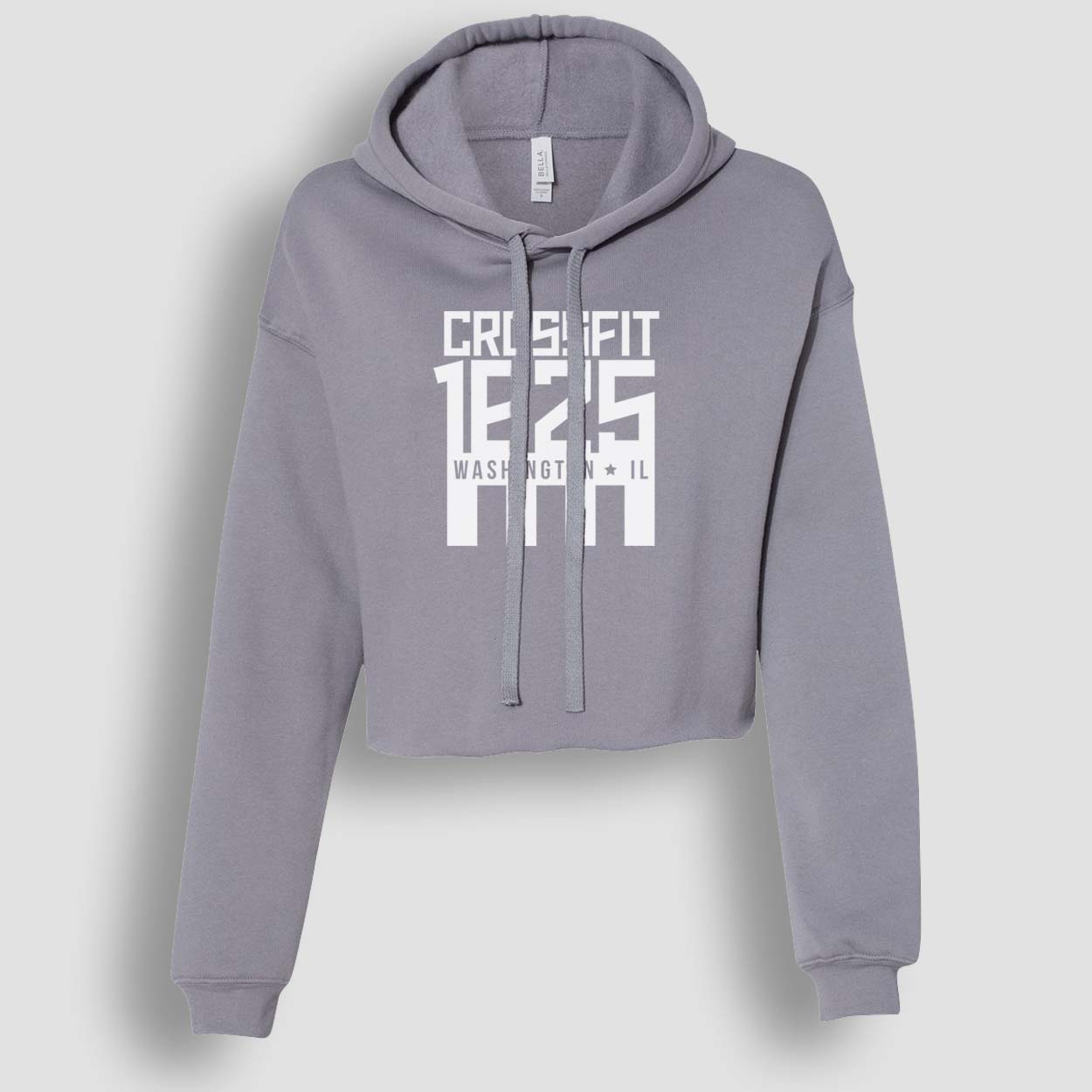 CF1825 White Logo Women's Crop Hoodie