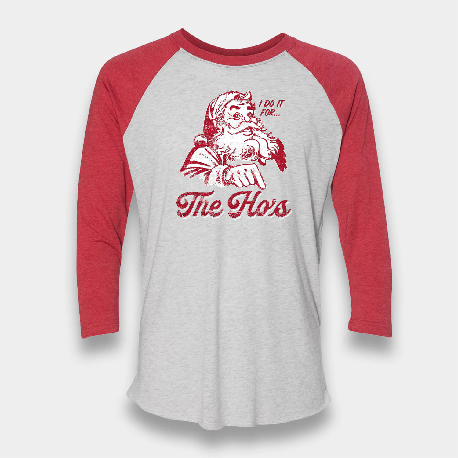 Santa Ho's Three-Quarter Sleeve Baseball Tee