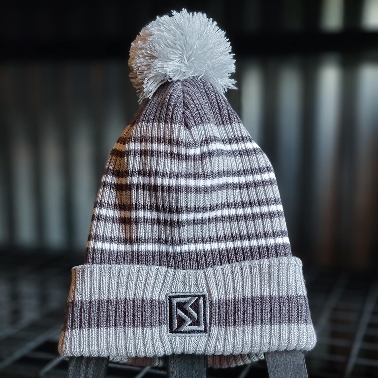 Original Logo Pom Beanie - Silver | Gray