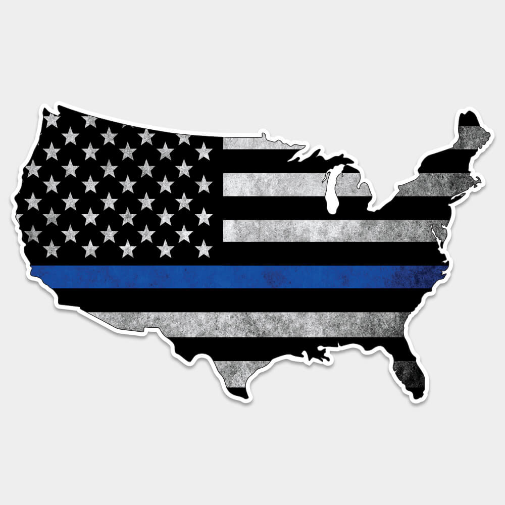 USA Thin Blue Line Flag Sticker