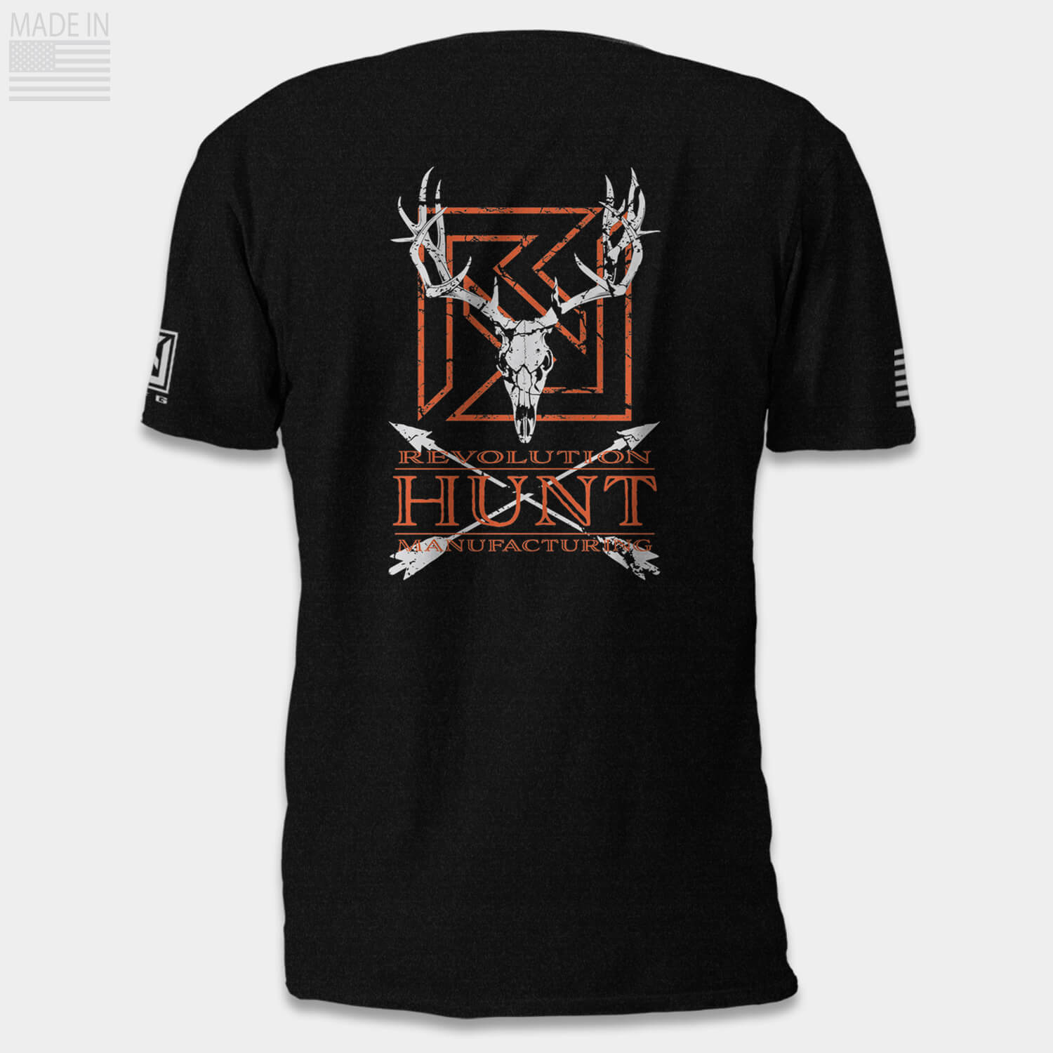 American Made Deer Hunting Shirt with Deer Skull and Arrows