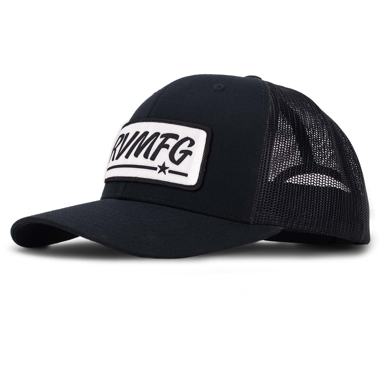 Shop | RVMFG Classic Trucker Hat - Black | Revolution Mfg