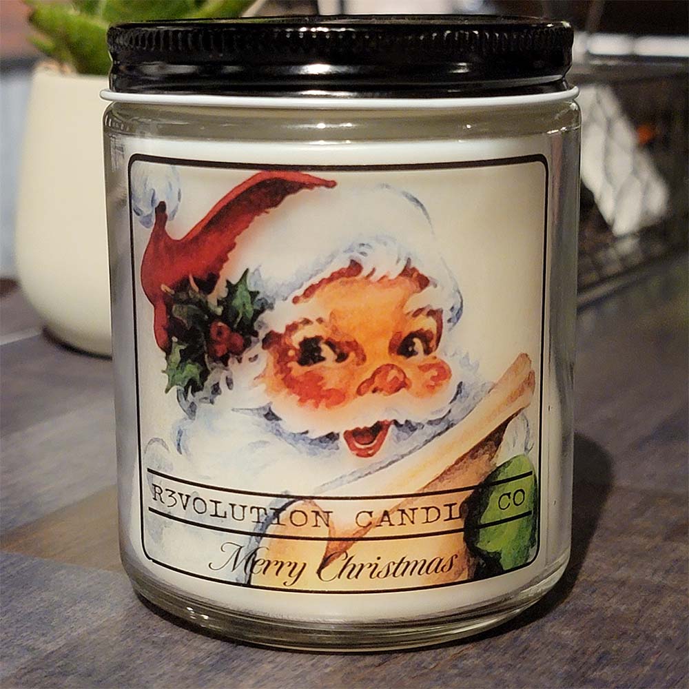 Merry Christmas Santa candle