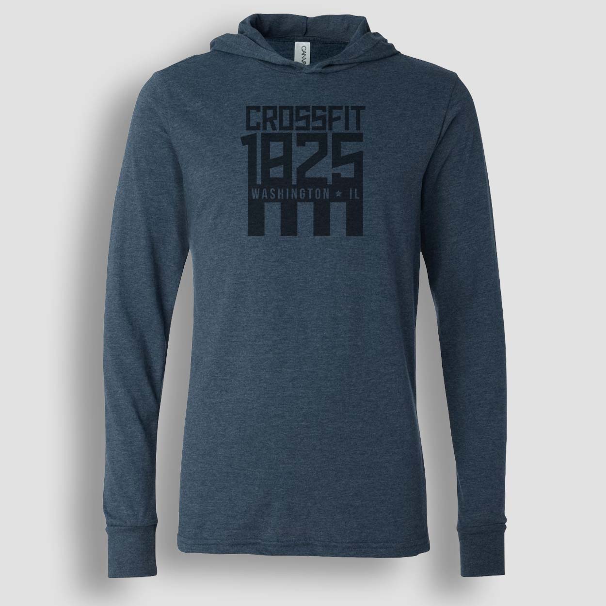 CF1825 Vintage Print Logo LS Hooded T-Shirt