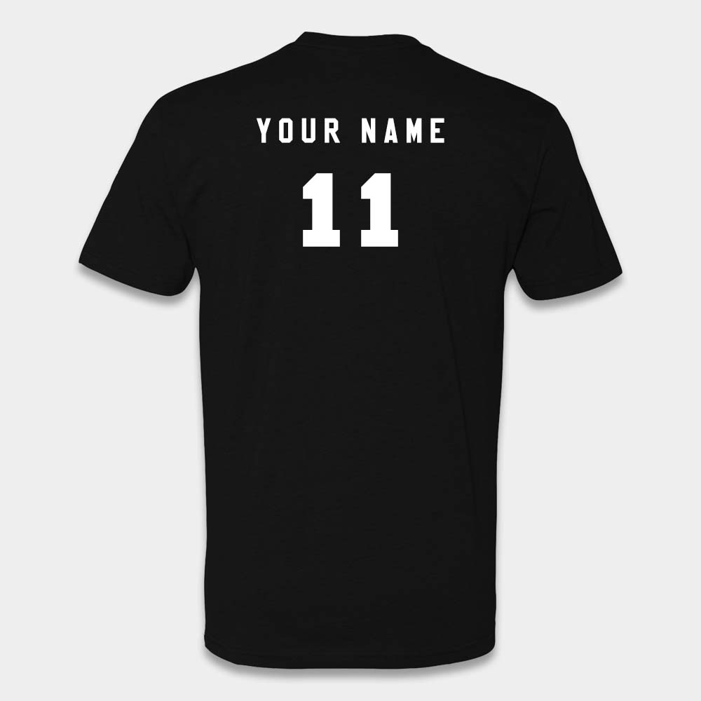 Custom name and number combos for soccer shirts