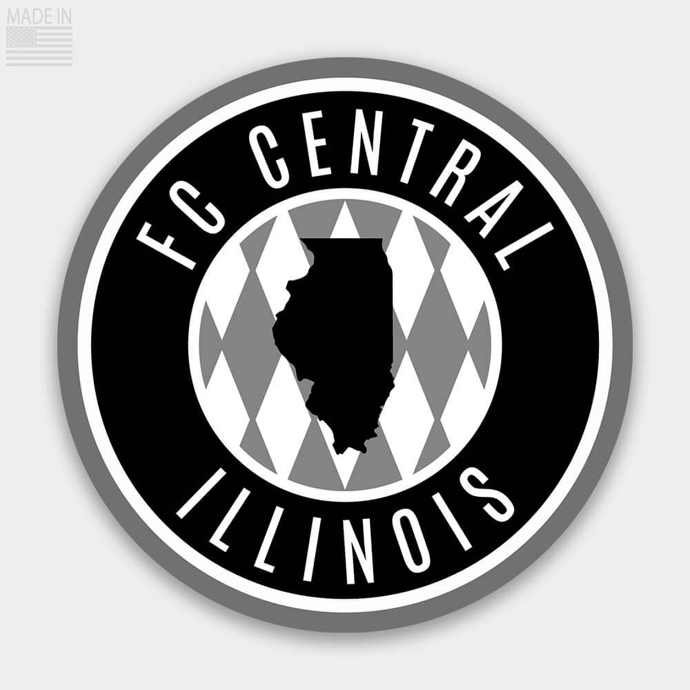 FC Central Illinois black crest sticker
