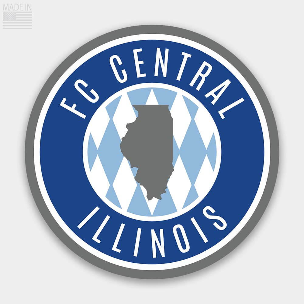 FC Central Illinois team color crest sticker