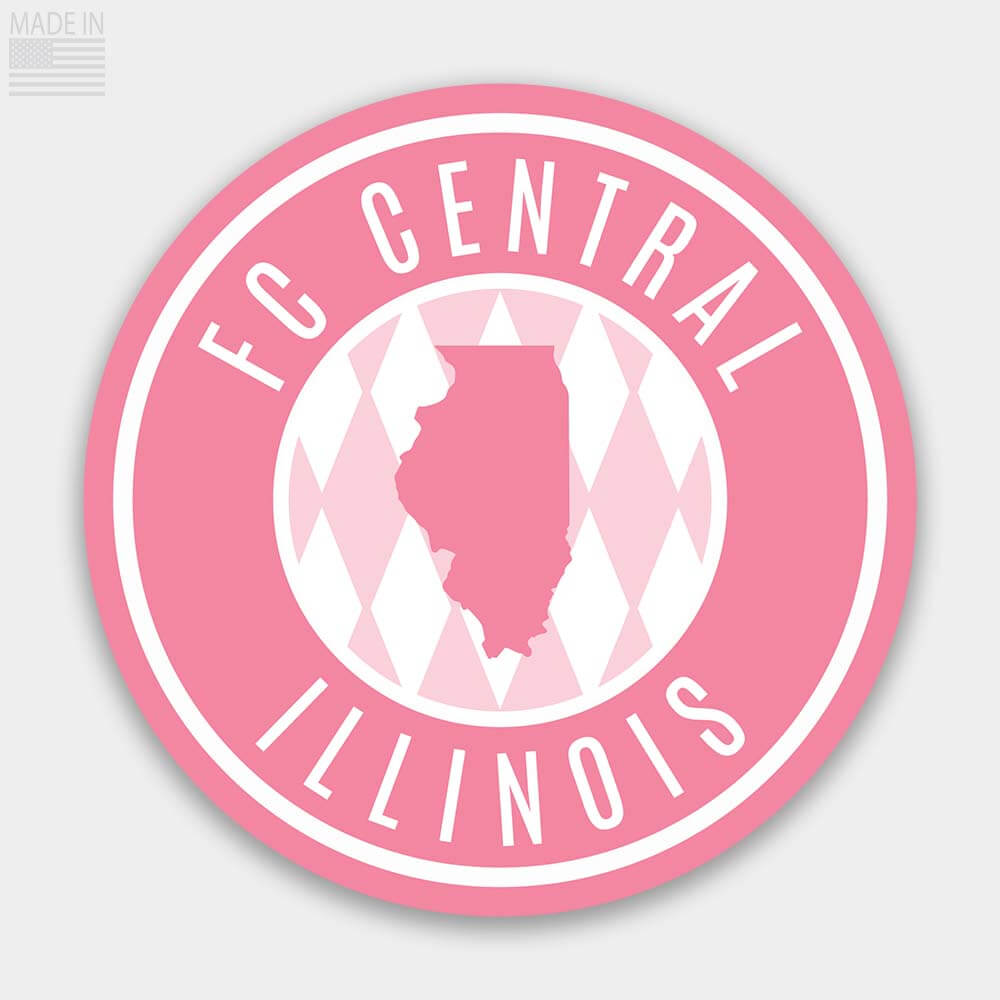 FC Central Illinois pink crest sticker