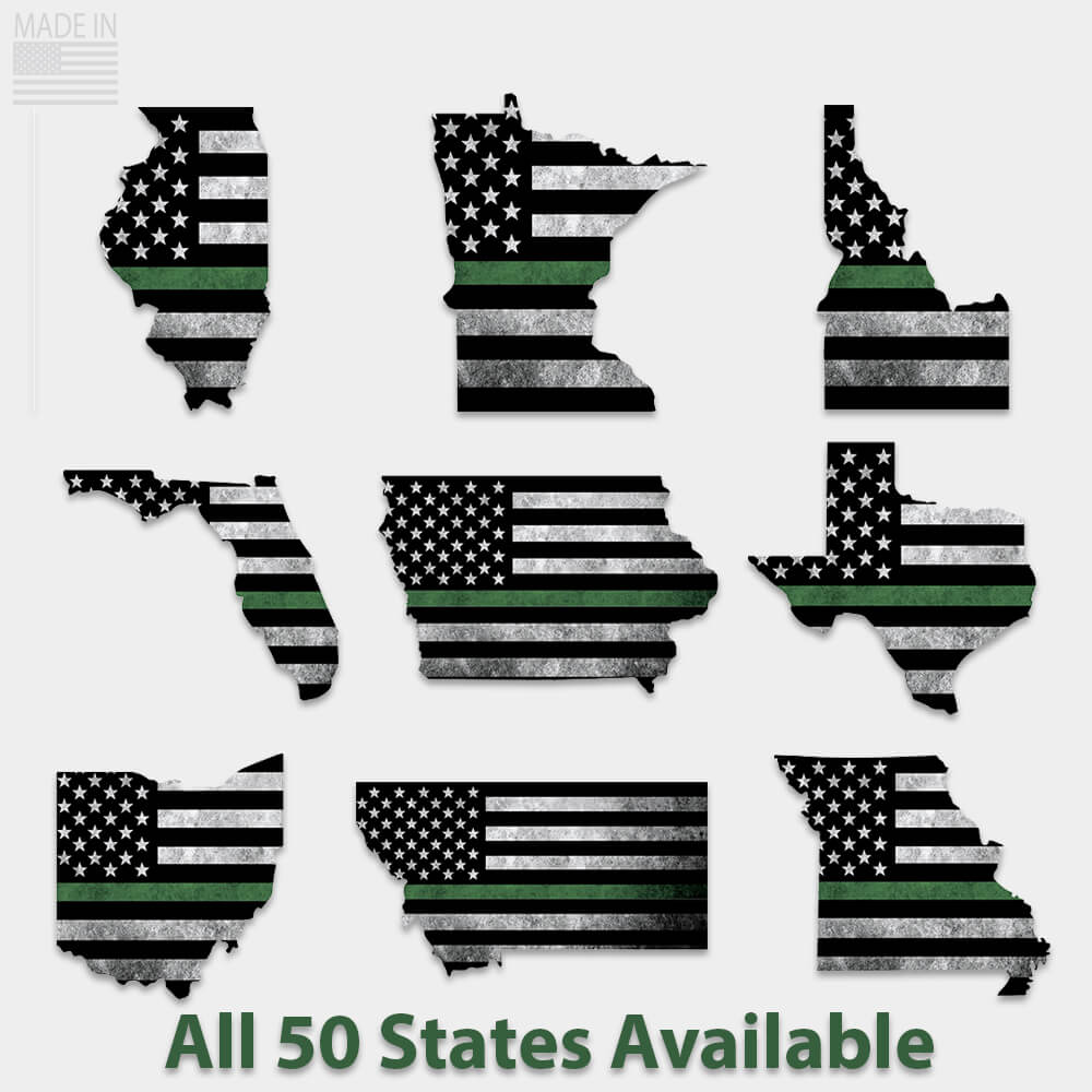 Made In The USA Vinyl Sticker – US Map Flag Decal – American Car Sticker