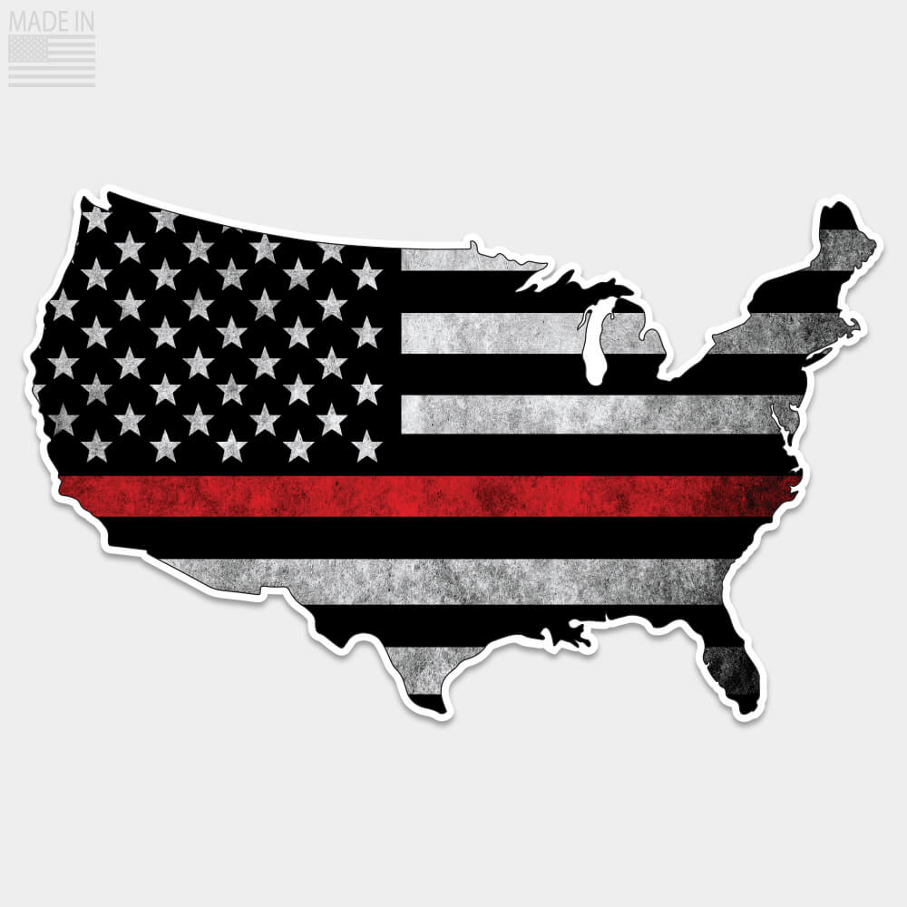 Thin Red Line USA Flag sticker